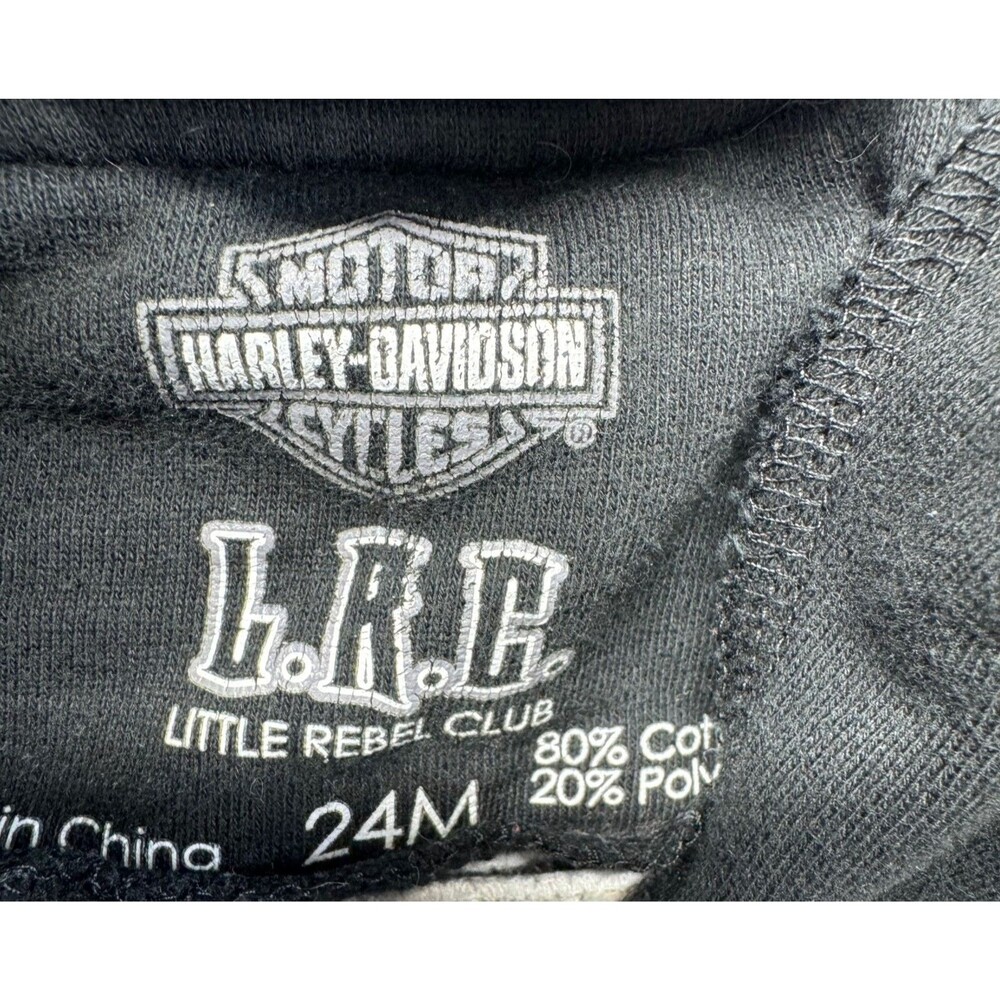 Harley Davidson Jacket Kids 24M Black Motorcycle Little Rebel Club Moto Biker - Picture 3 of 9
